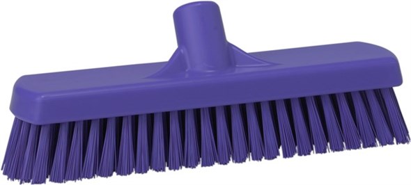 Vikan Broom, Purple With Polyester, Polypropylene, Stainless Steel Bristles for Multipurpose Cleaning
