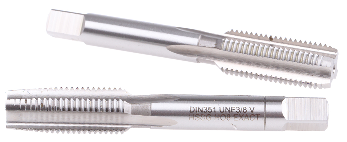 EXACT Tap Set HSS 2-Piece UNF Standard 3/8-24 UNF Thread