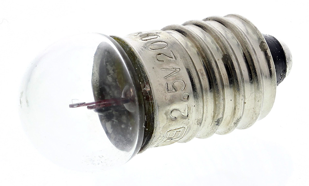 RS PRO E10 Indicator Light, Clear, 2.5 V, 200 mA, 10h