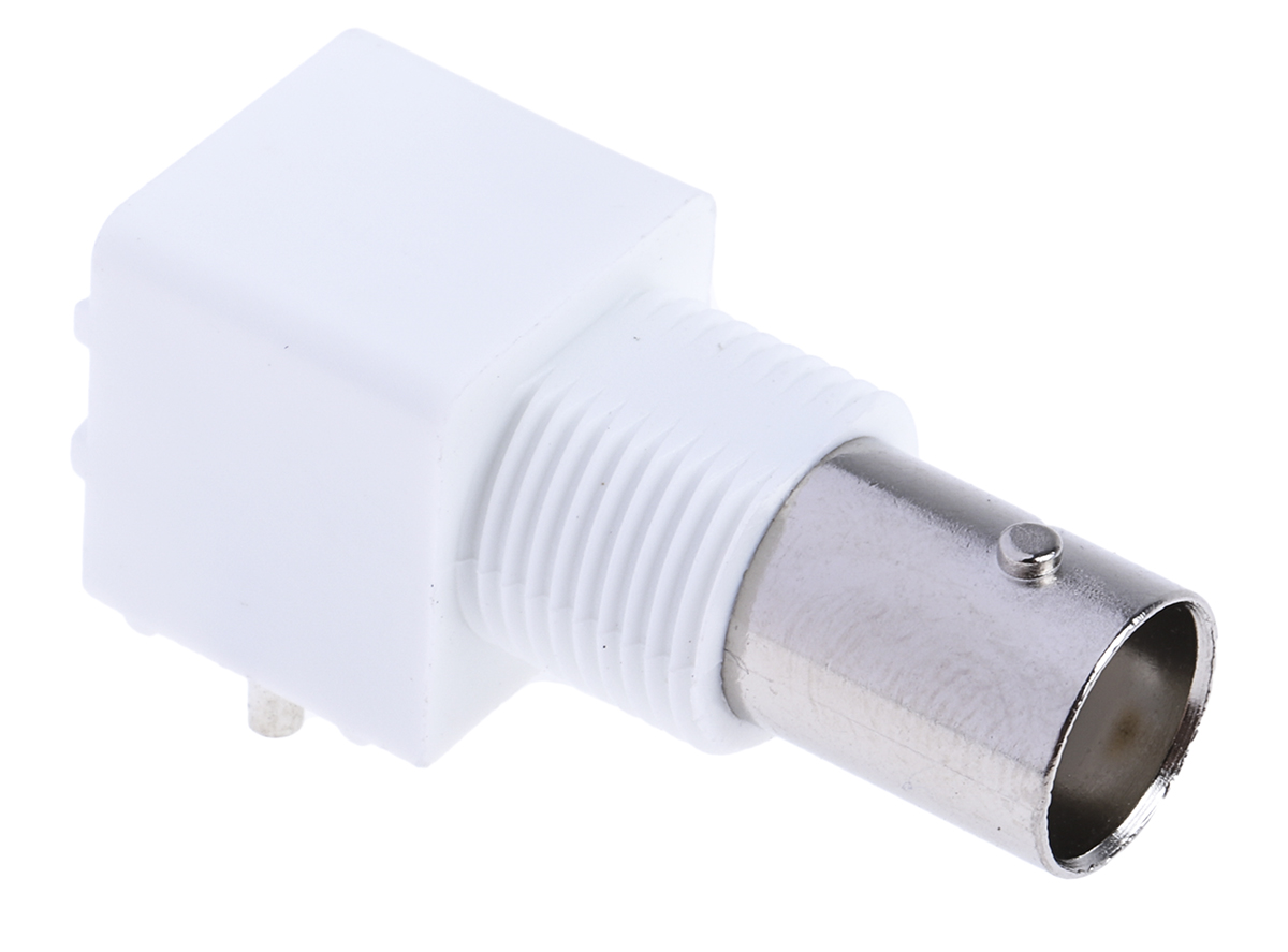 RS PRO, Jack PCB Mount BNC Connector, 50Ω, Through Hole Termination, Right Angle Body