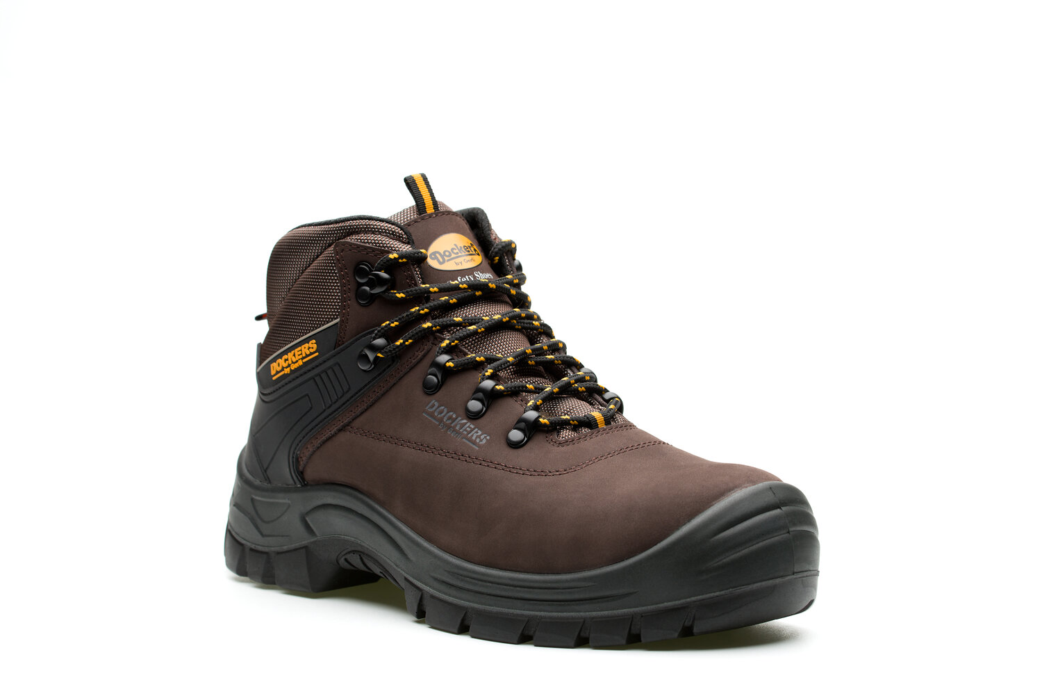 Dockers by Gerli MAGIC HIGH S3 Unisex Brown Composite Toe Capped Safety Shoes, UK 9, EU 43