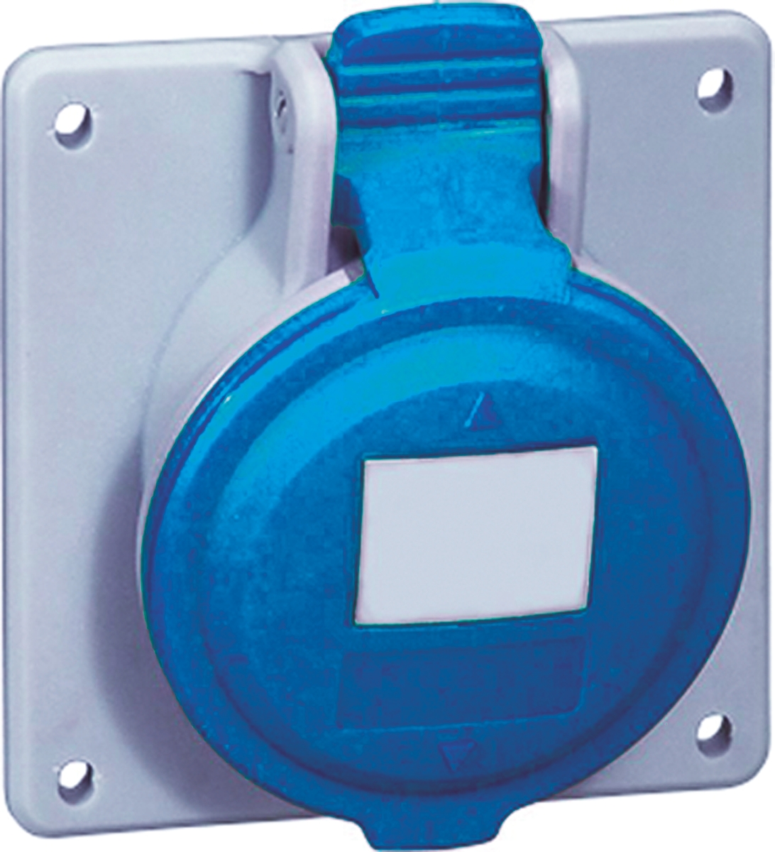 Legrand P17 Tempra Pro Series, IP44 Blue Panel Mount 2P+E Industrial Power Socket, Rated At 32A, 200 → 250 V