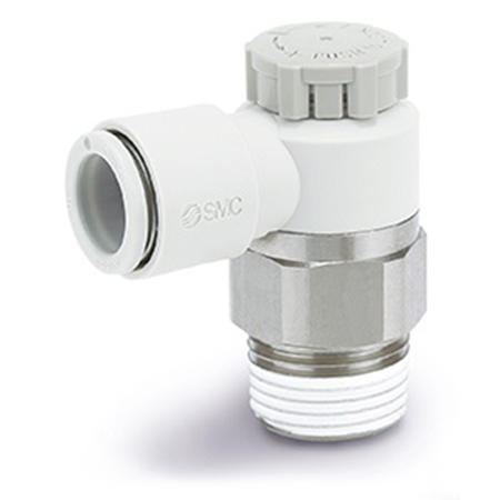 SMC AS Series Tube Speed Controller, Rc 3/8 Inlet Port, 8mm Tube Inlet Port x Rc 3/8 Outlet Port x 8mm Tube Outlet Port