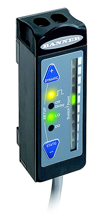 Banner Fiber Optic Photoelectric Sensor, Block Sensor, 60 mm Detection Range