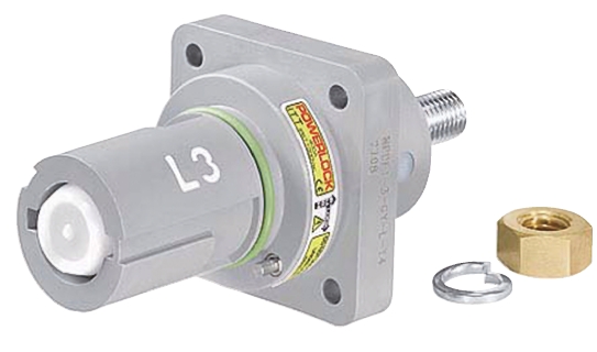 ITT Cannon, Veam Powerlock Grey Panel Mount Industrial Power Socket, Rated At 660A, 1.0 kV