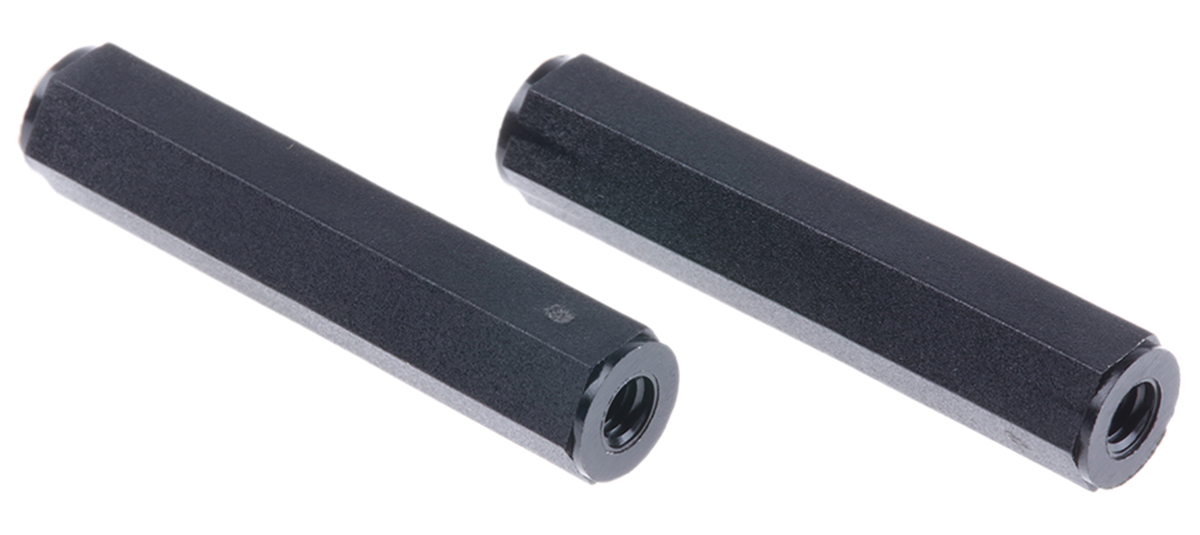 Essentra Threaded Standoff, M3 Thread, 30mm Body, Nylon, Female/Female