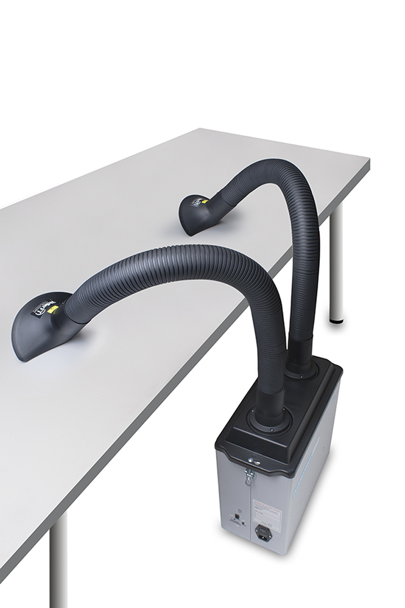 Weller MG130 Kit 2, 230V Solder Fume Extractor, Gases, Solvents, Welding Fumes, 100W, Type F - Schuko plug, Type G -