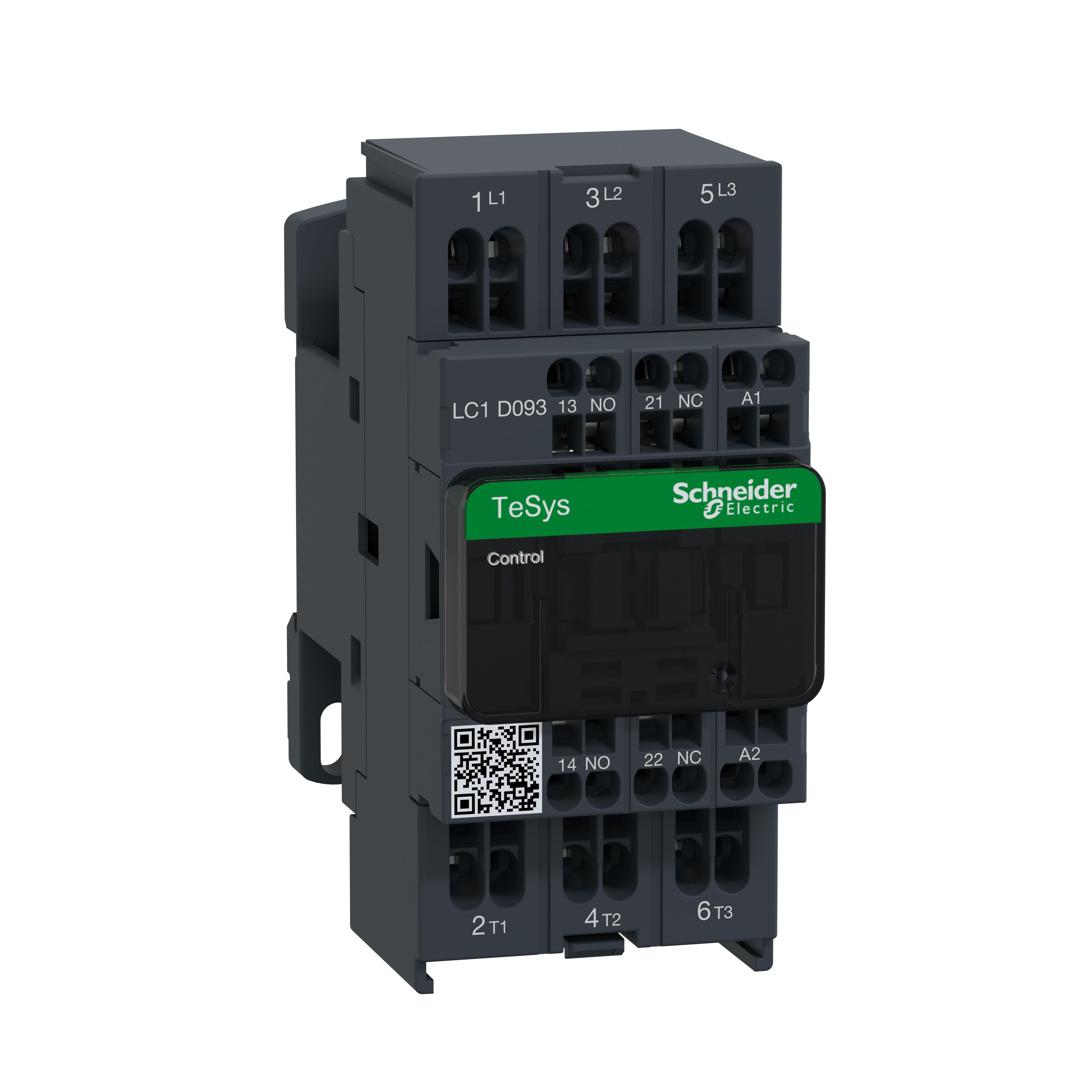 Schneider Electric TeSys D Contactor, 110 V ac Coil, 3-Pole, 9 A, 5.5 kW, 1NC + 1NO
