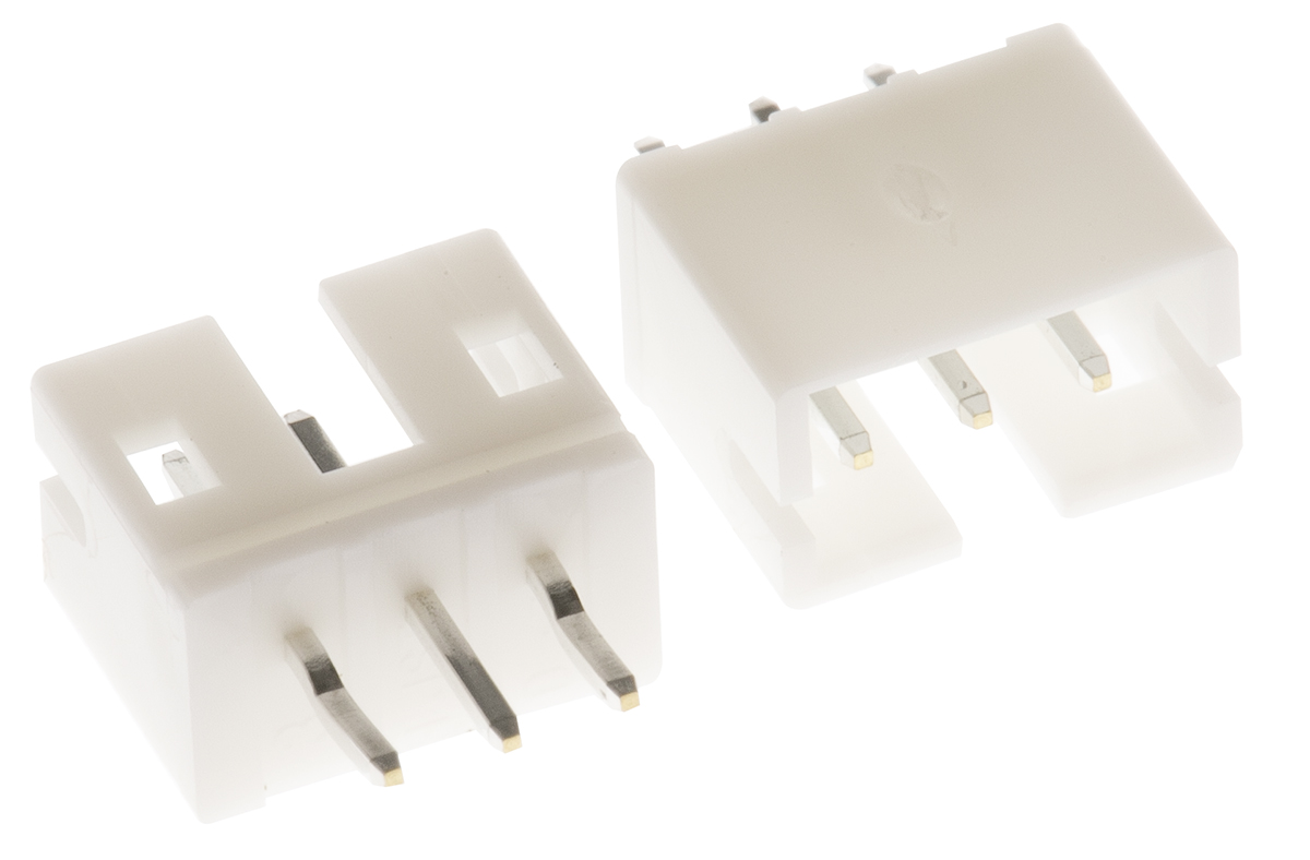 JST PH Series Straight Through Hole PCB Header, 3 Contact(s), 2 mm Pitch, 1 Row, Shrouded