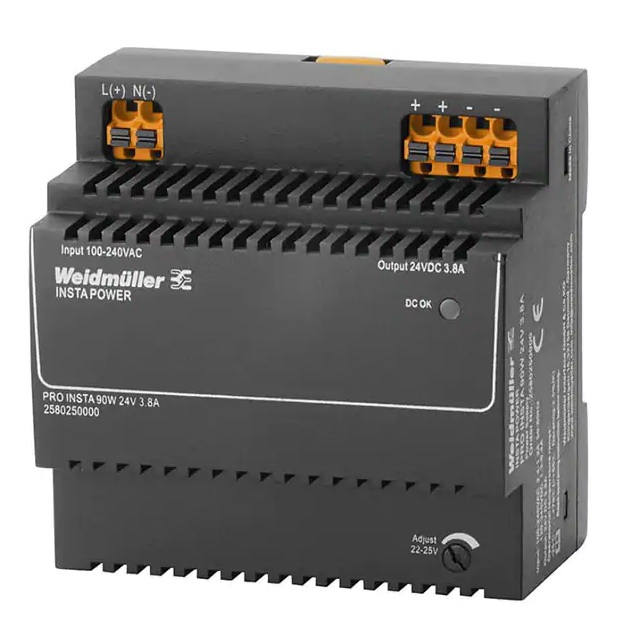 Weidmuller PRO INSTA Switched Mode DIN Rail Power Supply, 120 → 240 V ac / 120 → 340V dc ac, dc Input,