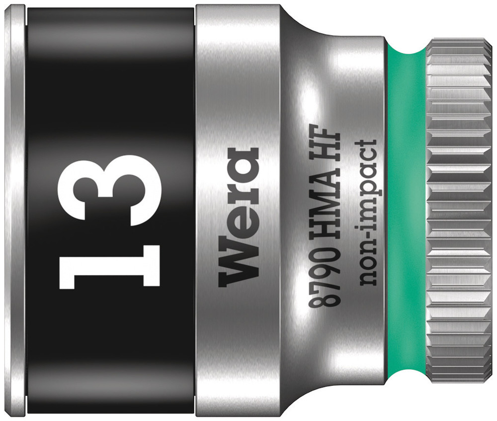 Wera 1/4 in Drive 15mm Standard Socket, 6 point, 23 mm Overall Length
