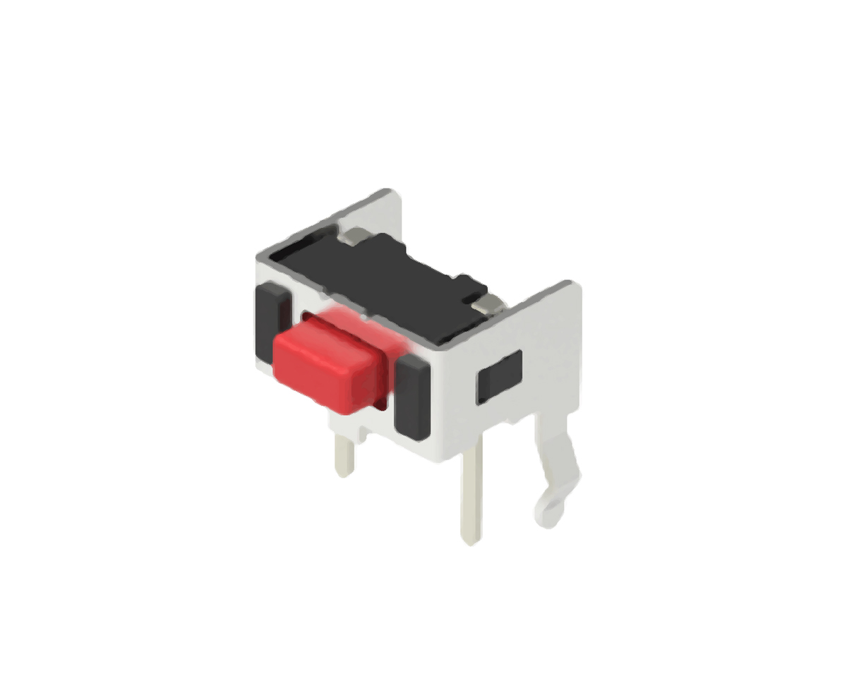 Alps Alpine Red Button Tactile Switch, SPST 50 mA Snap-In