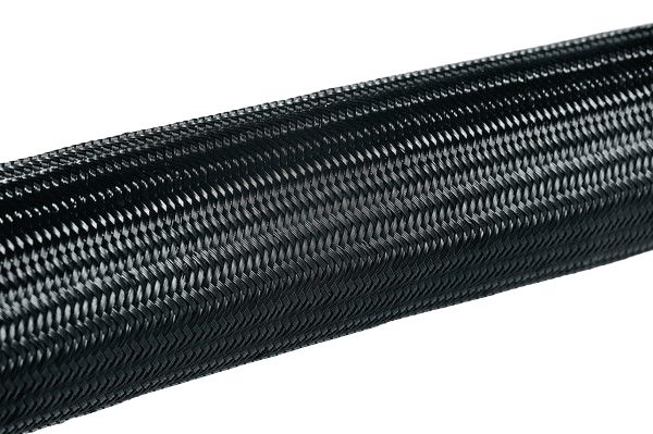 HellermannTyton Expandable Braided Nylon 66 Black Cable Sleeve, 6mm Diameter, 100m Length, Helagaine HEGP Series