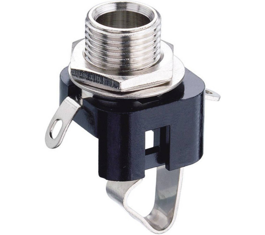 Decelect Jack Connector 6.35 mm Chassis Mount Mono Socket, 2Pole 2A
