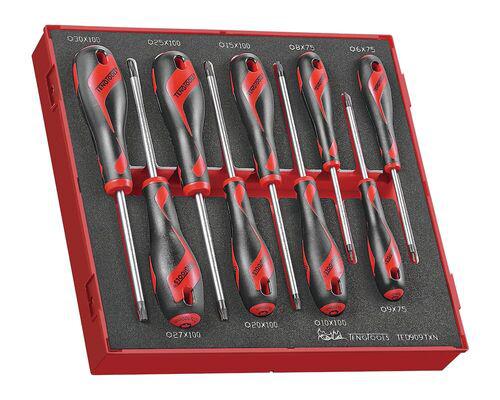 Teng Tools Slotted Screwdriver Set, 9-Piece