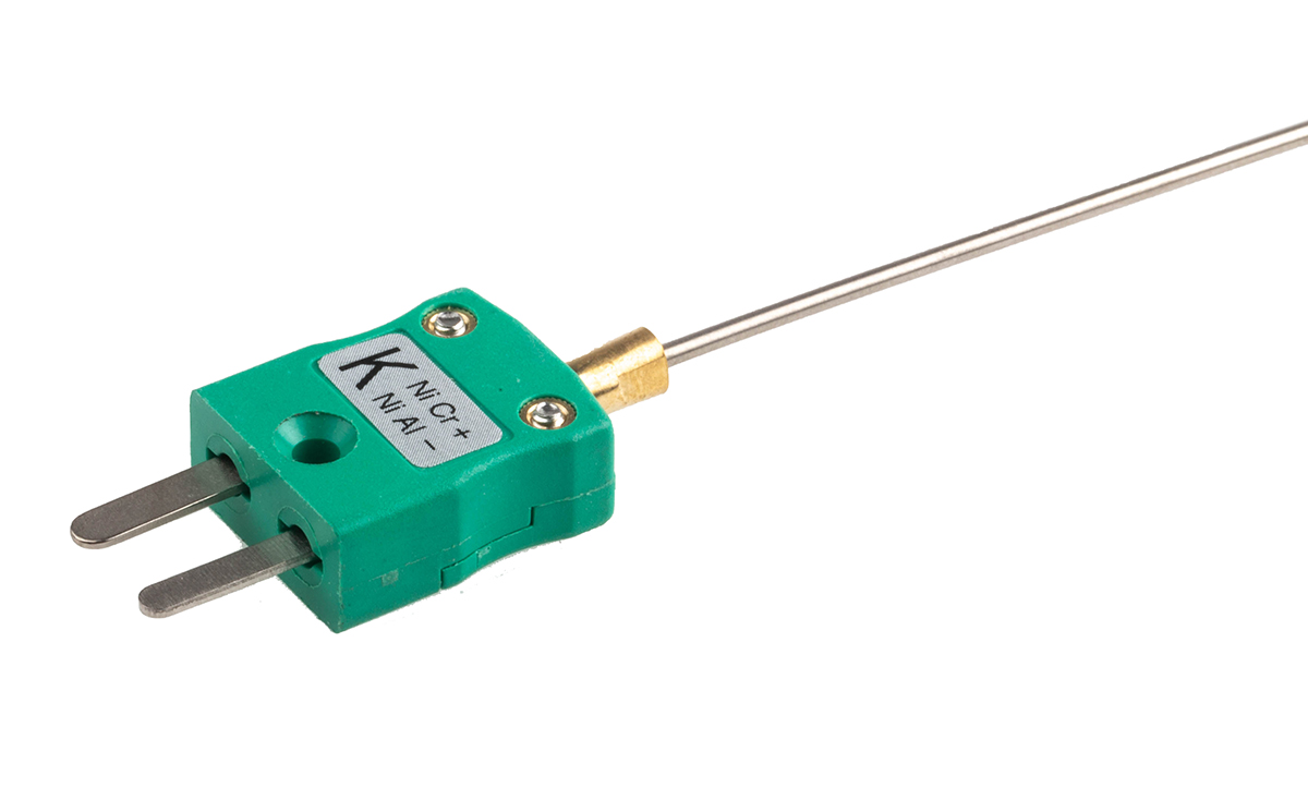 RS PRO SYSCAL Type K Mineral Insulated Thermocouple 500mm Length, 1.5mm Diameter → +1100°C