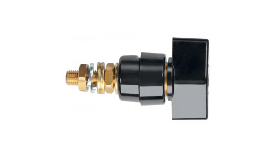 Schutzinger 4mm Black Terminal Post, 1kV, 63A, M6 x 0.75 Thread