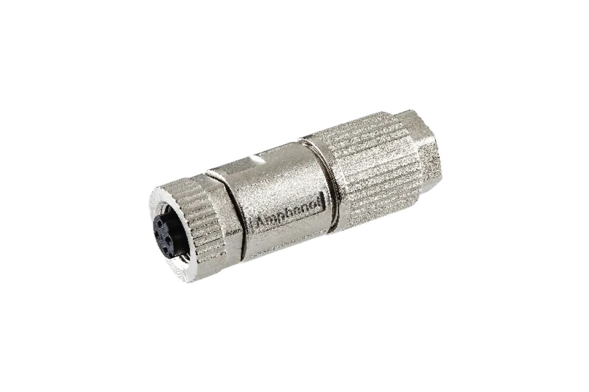 Amphenol Industrial Industrial Circular Connector, 4 Contacts, Cable, M12 Connector, Socket, Female, IP68, MSDS Series