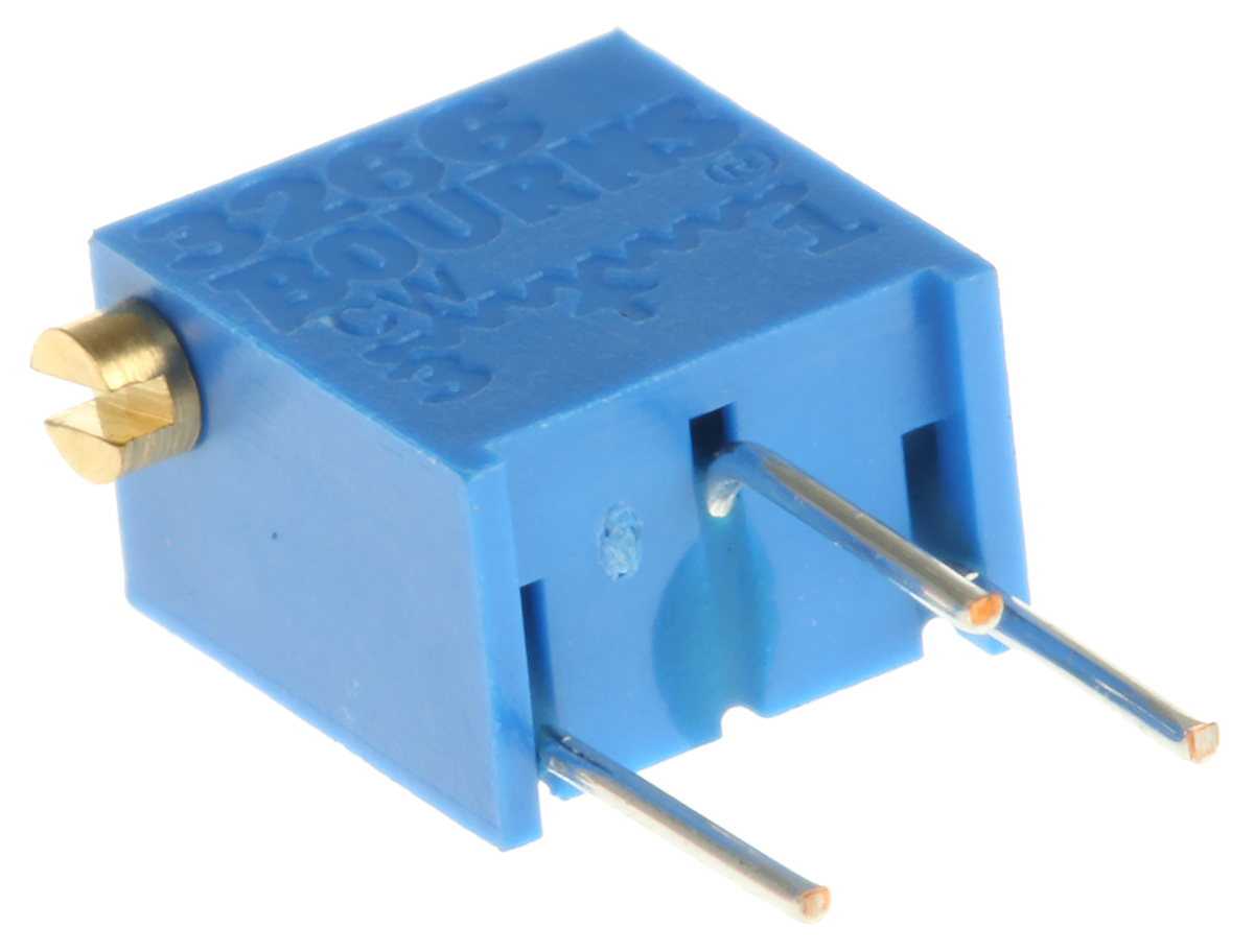 5kΩ, Through Hole Trimmer Potentiometer 0.25W Side Adjust Bourns, 3266