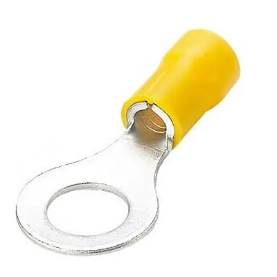 RS PRO Insulated Ring Terminal, M10 Stud Size, Yellow