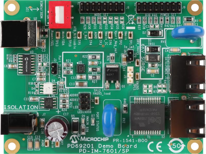 Microchip PSE AT Power Over Ethernet (POE) for PD69201 for PD69201
