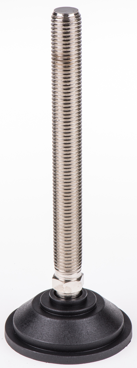 Nu-Tech Engineering M16 PA Reinforced Nylon Adjustable Foot, 1500kg Static Load Capacity 10° Tilt Angle