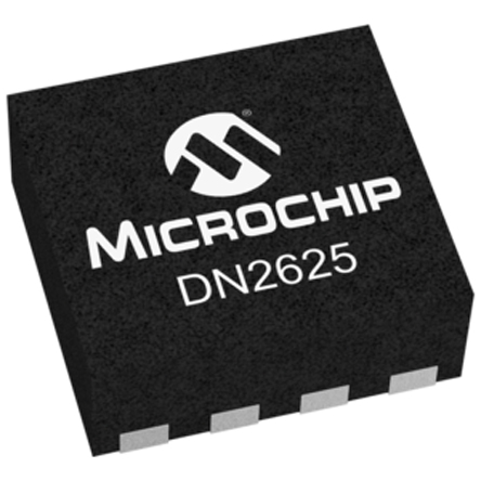 Microchip Single DN2625 1 Type N-Channel Power MOSFET, 1.1 A, 250 V Depletion, 8-Pin DFN DN2625DK6-G