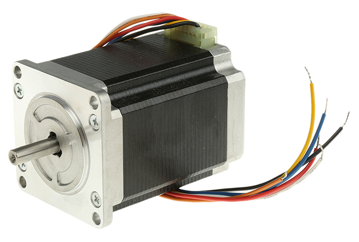 Sanyo Denki SANMOTION 103H7 Series Hybrid, Single Shaft Stepper Motor, 1.27Nm Torque, 24 V, 1.8°, 56 x 56mm Frame,