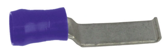 TE Connectivity Hooked, PIDG Insulated Crimp Blade Terminal 17.2mm Blade Length, 1.25mm² to 2mm², 16AWG to 14AWG, Blue
