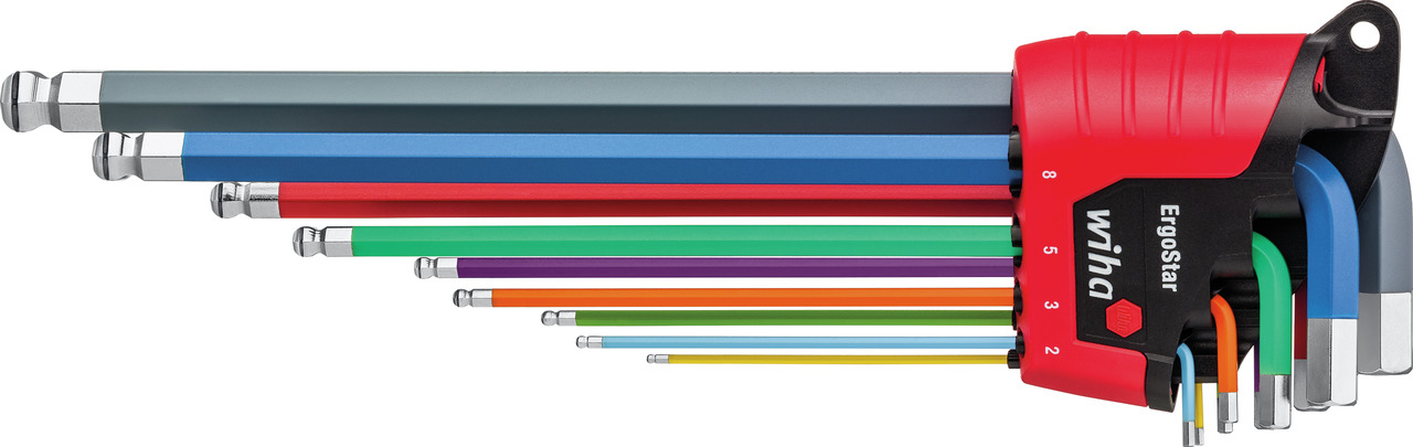 Wiha 10 piece L Shape Metric Hex Key Set, 1.5 → 10mm