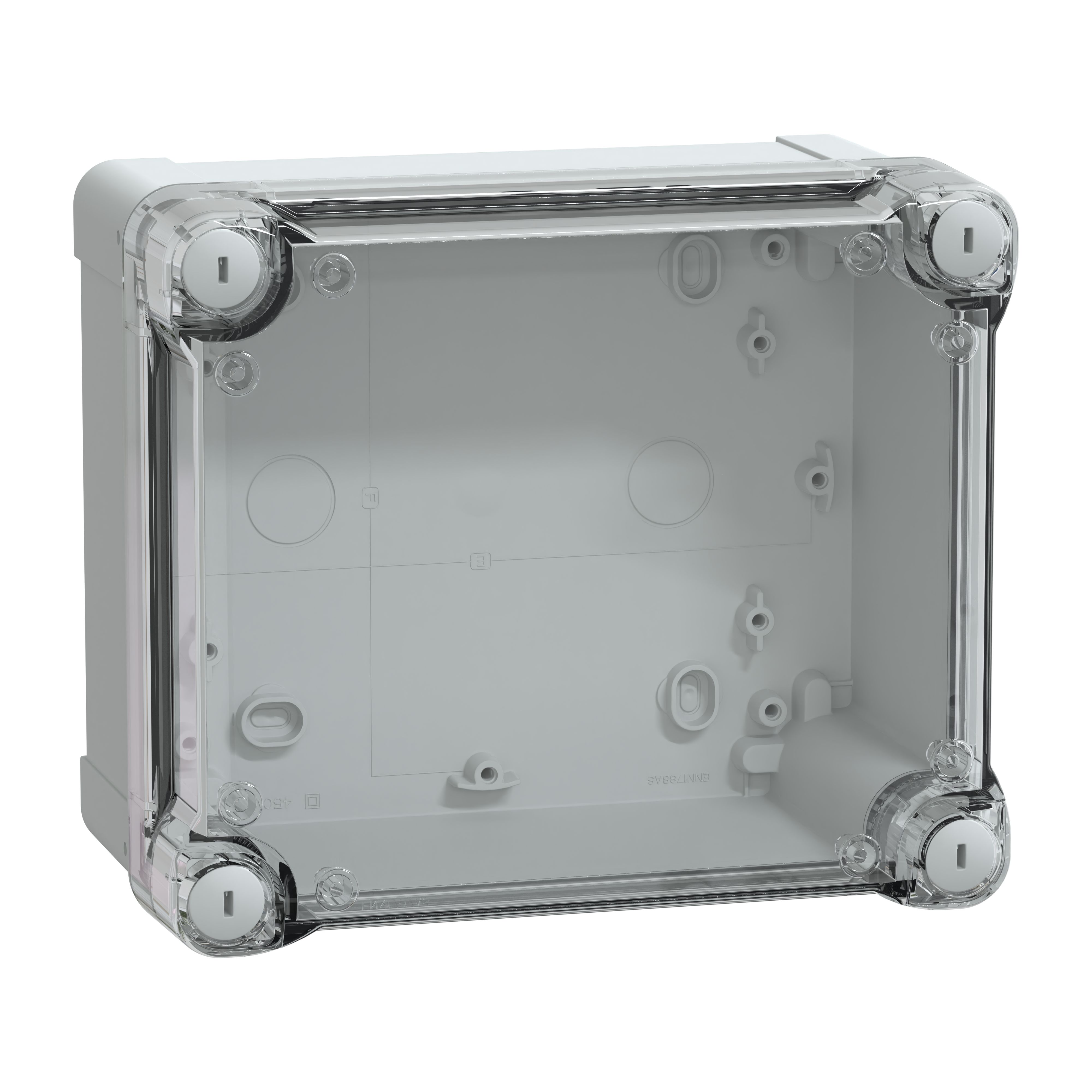 Schneider Electric PanelSeT Series Grey ABS General Purpose Enclosure, IP66, IK07, Flanged, Transparent Lid, 193 x 164