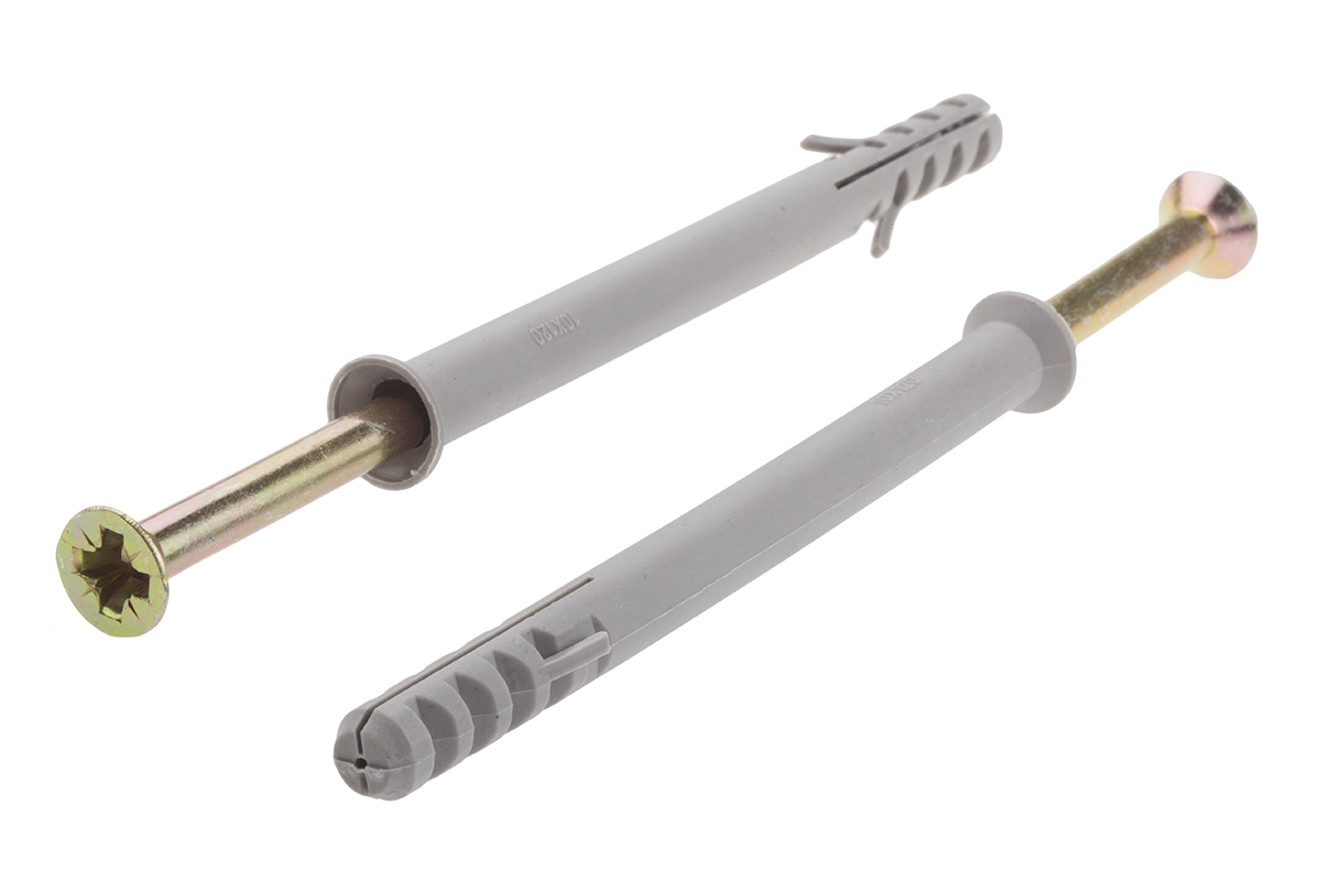 RS PRO Nylon Frame Fixings, fixing hole diameter 10mm, length 120mm