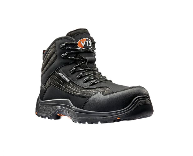 V12 Footwear V1501 Black ESD Safe Composite Toe CappedMen's Safety Boot, UK 15, EU 50