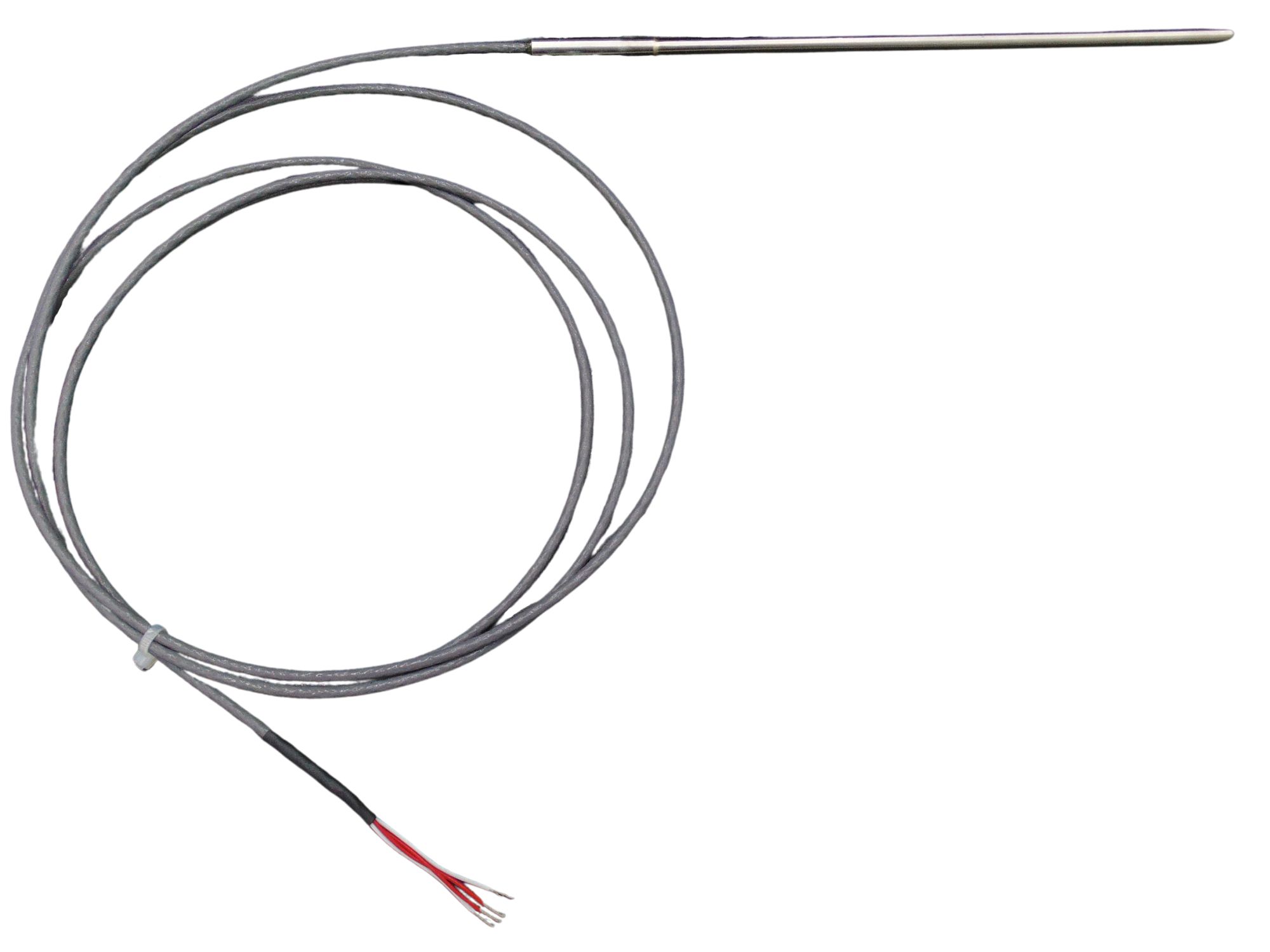 Correge PT100 RTD Sensor, 6mm Dia, 200mm Long, 4 Wire, +500°C Max