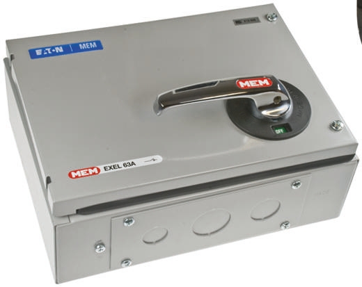 Eaton 3P+N Pole Isolator Switch - 100A Maximum Current