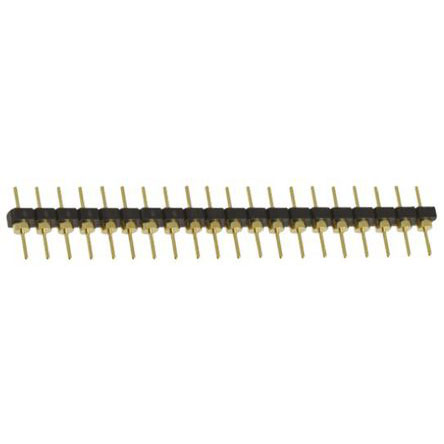 Samtec BBL Series Straight Through Hole Pin Header, 20 Contact(s), 2.54 mm Pitch, 1 Row, Unshrouded