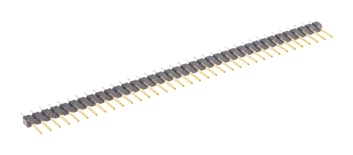 Amphenol Communications Solutions Bergstik Series Straight Through Hole Pin Header, 36 Contact(s), 2.54 mm Pitch, 1 Row,