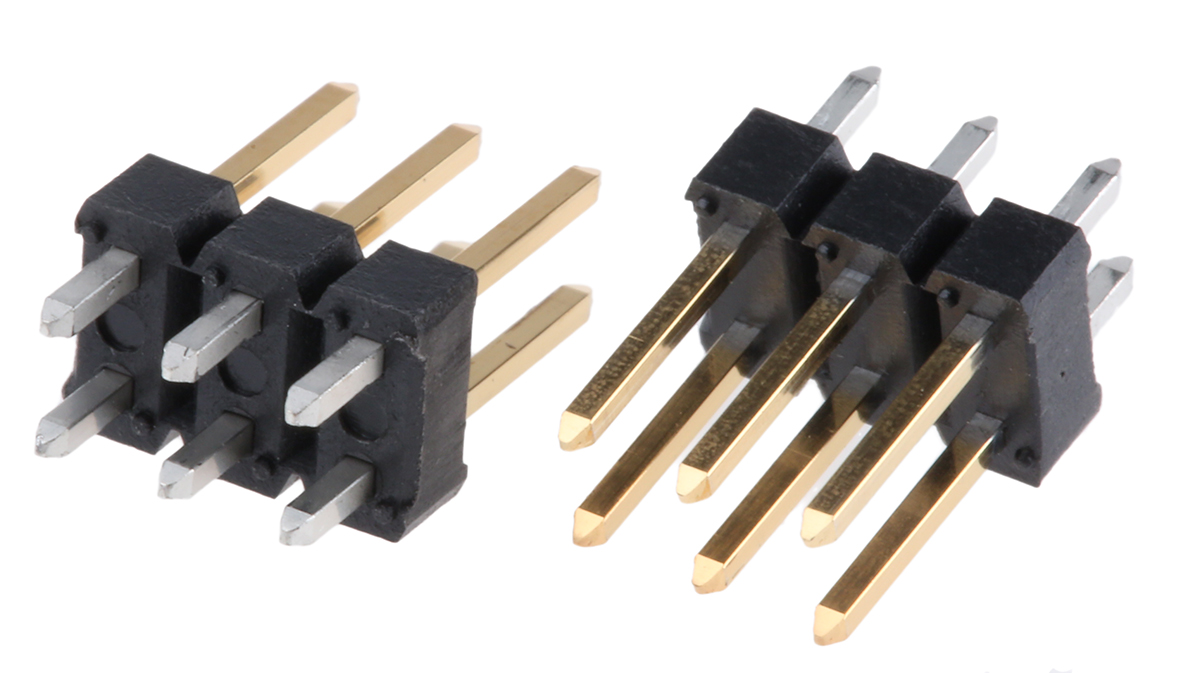 Amphenol Communications Solutions Bergstik Series Straight Through Hole Pin Header, 6 Contact(s), 2.54 mm Pitch, 2 Row,