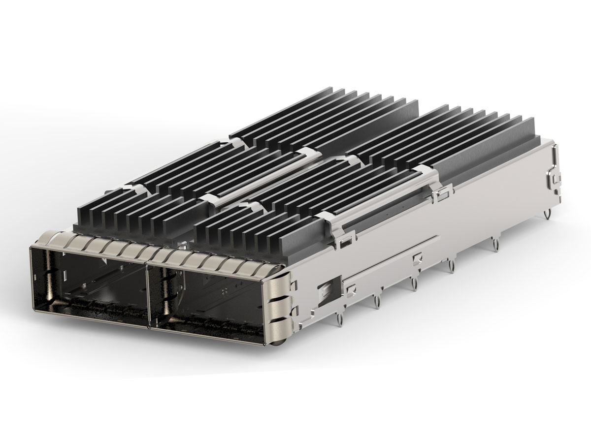 TE Connectivity QSFP Connector, Cage & Heatsink 2-Port 1-Position, 2342935-1