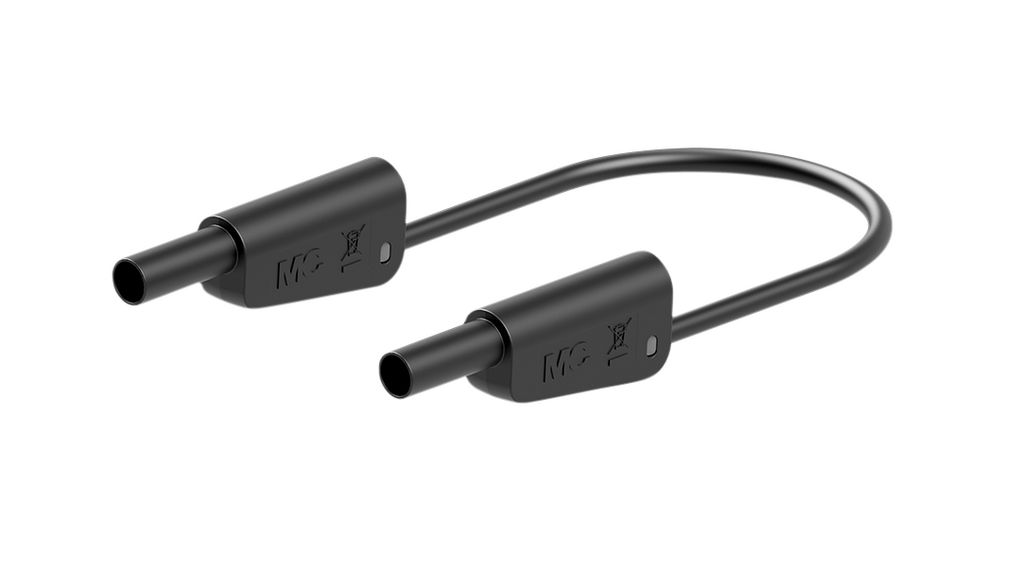 Staubli Test lead, 32A, 600 → 1000V, Black, 150cm Lead Length
