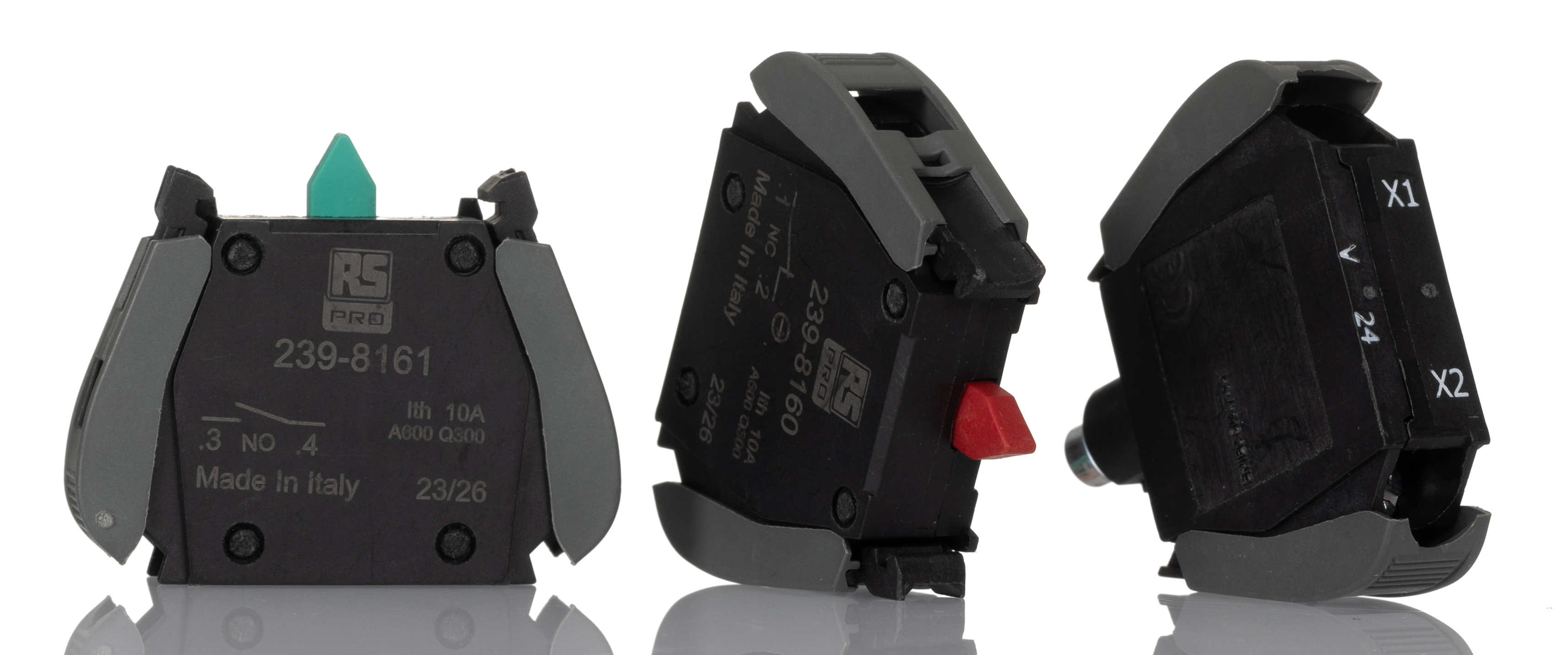 RS PRO Knob Selector Switch - (1NC/1NO) 30mm Cutout Diameter, Illuminated 2 Positions