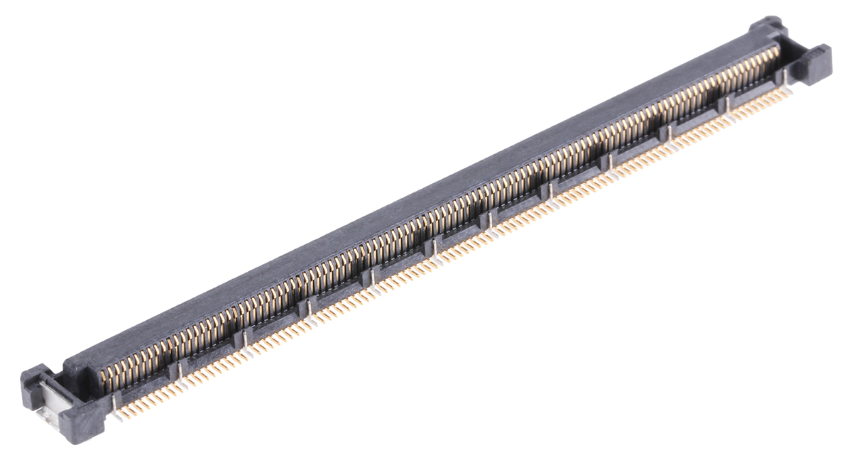 TE Connectivity Free Height Series Straight Surface Mount PCB Socket, 220-Contact, 2-Row, 0.5mm Pitch, Solder
