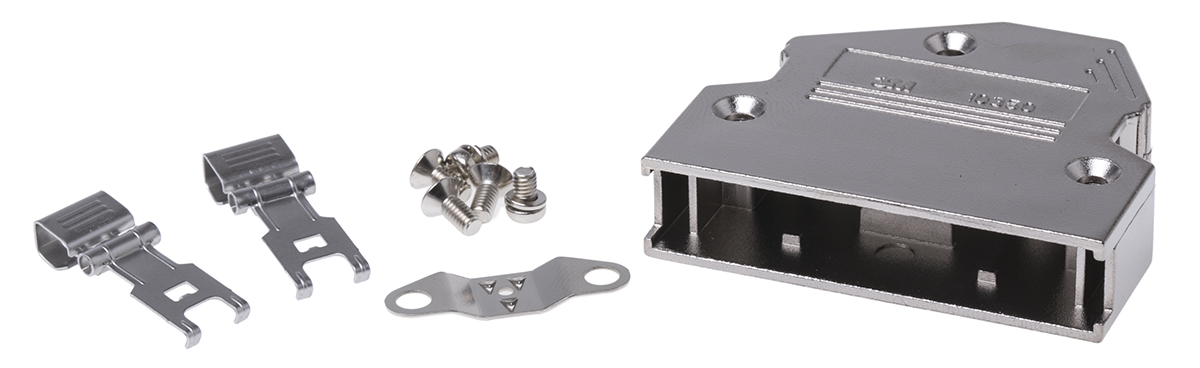 3M 103 Series Aluminium Angled D Sub Backshell, 50 Way, Strain Relief
