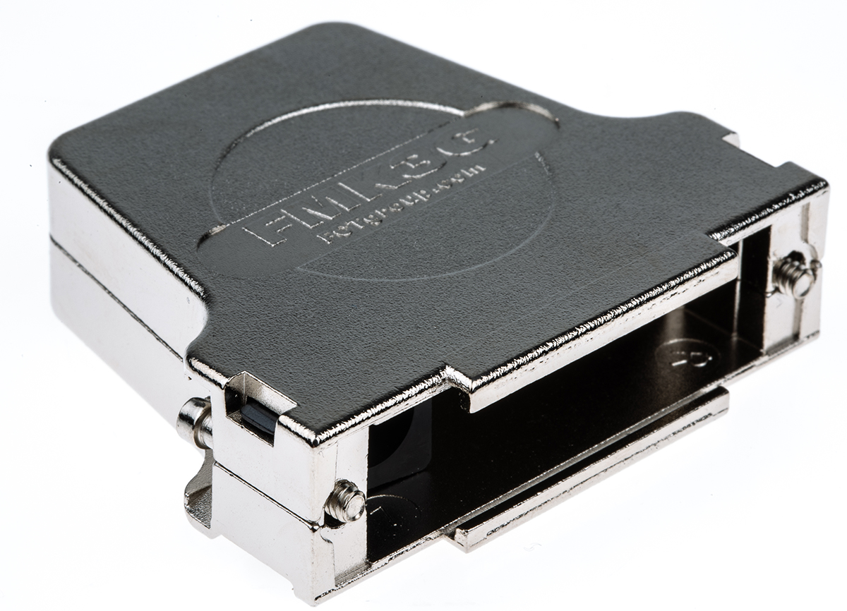 FCT from Molex FMK Series Die Cast Zinc D Sub Backshell, 25 Way, Strain Relief