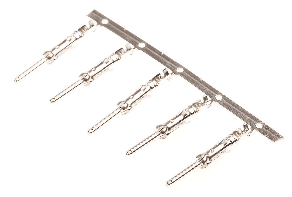 TE Connectivity Type III+ Series Male Crimp Terminal, 24AWG Min, 20AWG Max