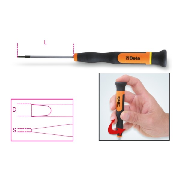 BETA Slotted Slotted, 0.6 x 3.5 mm Tip, 60 mm Blade