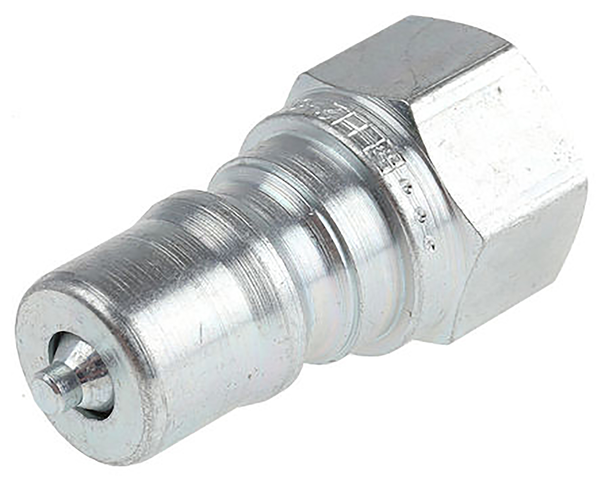 Parker Steel Male Hydraulic Quick Connect Coupling, G 3/4 Female