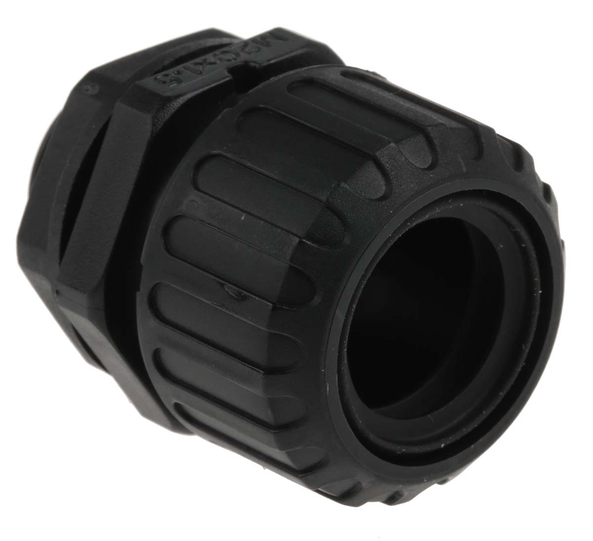Adaptaflex Straight, Conduit Fitting, 21mm Nominal Size, M20, Nylon 66, Black IP66, IP67, IP68, IP69K rating