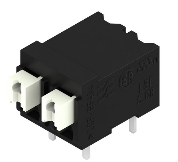 Weidmuller LSF Series PCB Terminal Block, 2-Contact, 5.08mm Pitch, Surface Mount, 1-Row, Through Hole Termination