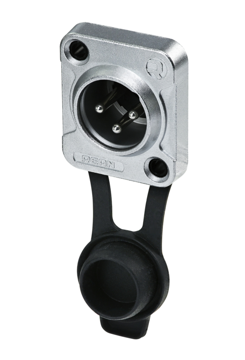 Re-An Products Socket Mount XLR Connector, Male, IP65, 3 Way